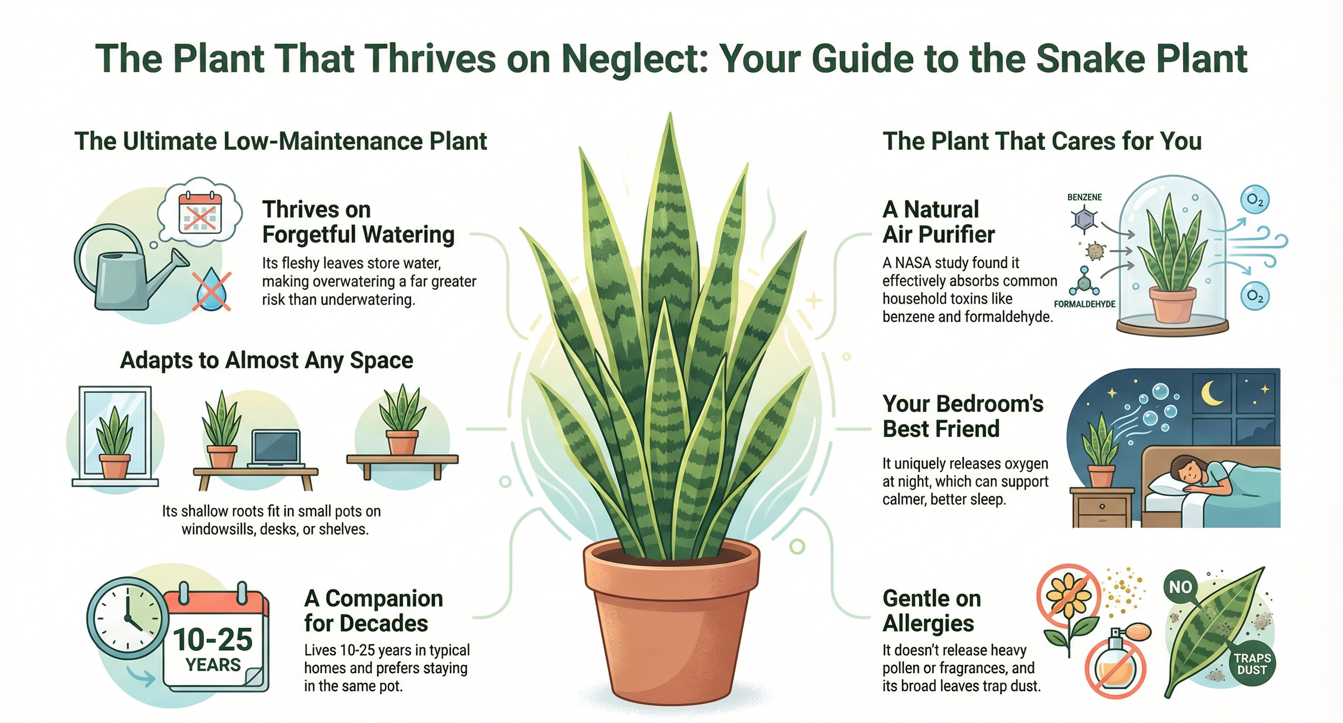 10+ Valuable Benefits of Snake Plant You Need to Know! - Archwhispers